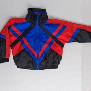 vintage London Fog Kids Full-Zip Jacket Size 4 Blue/Red